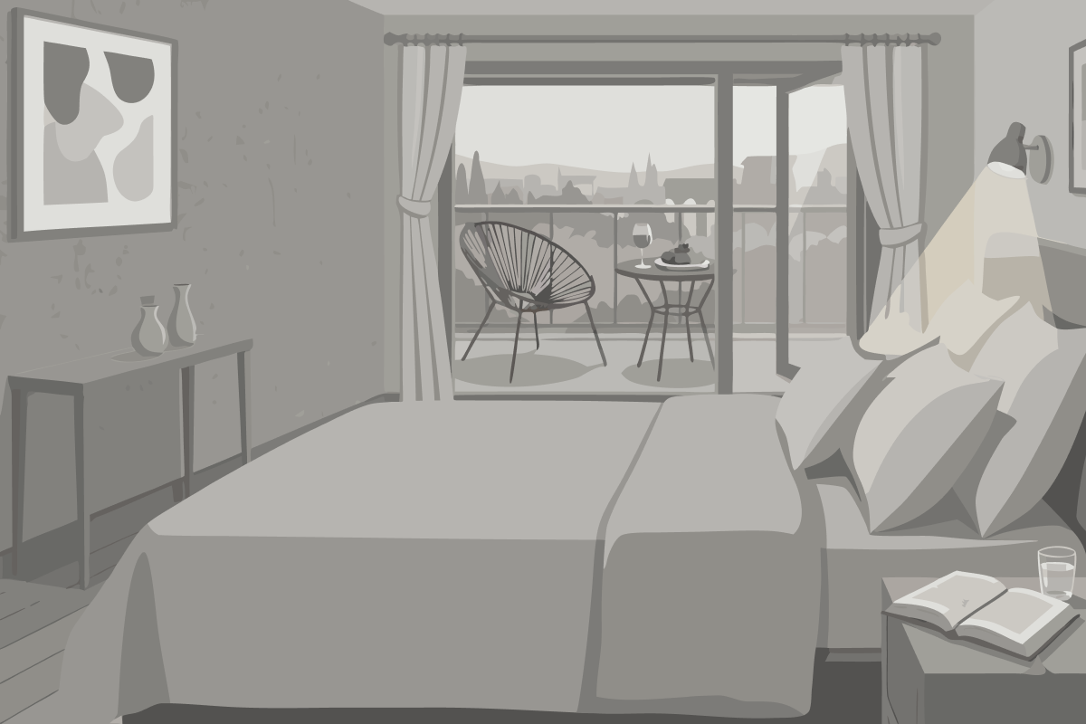 Quarto Triplo com Varanda